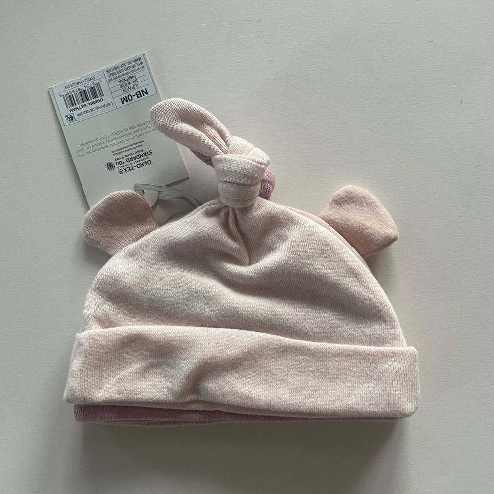 Newborn Baby Hats Pink Cloud Island NWT